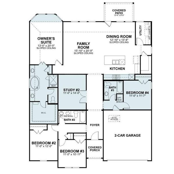 2D floor plan layout of this home in Miller's Pond, Rosenberg, TX (Image 4). 2D floor plan layout of this home in Miller's Pond, Rosenberg, TX (Image 4).
