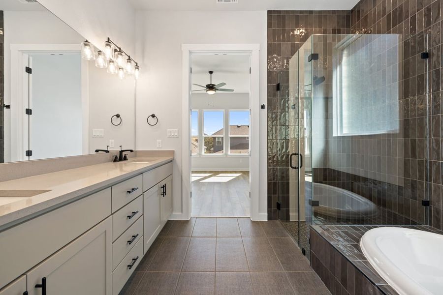 Furnished interior view inside a new home in Park Collection at Lariat, Liberty Hill (Image 18).