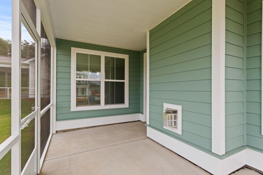 Exterior details and patio area of a home in Sweetgrass Station, Summerville (Image 3).