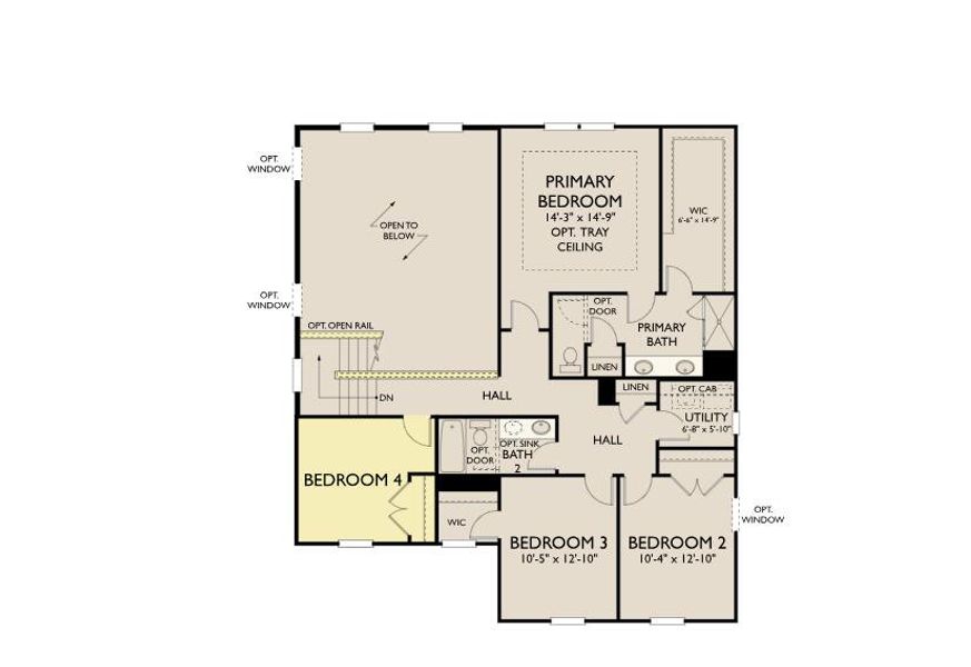 2D floor plan layout of this home in Watson Hill, Summerville, SC (Image 6).