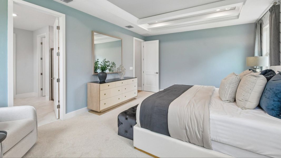 Representative furnished interior of a home built from the Marigold by DRB Homes in Ardisia Park, New Smyrna Beach (Image 46).