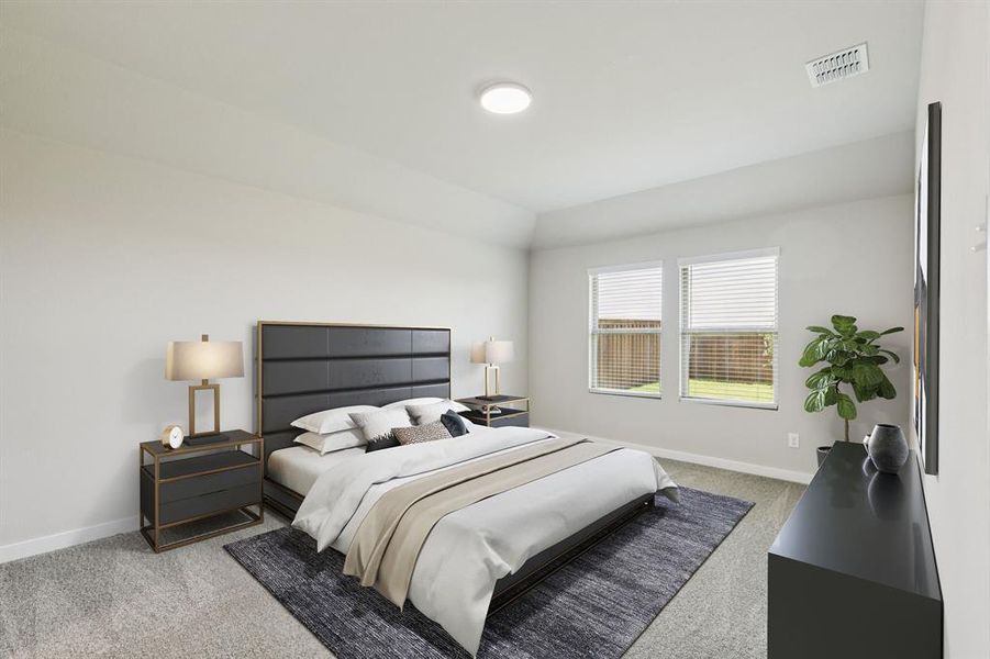 Primary Suite in the Harper home plan by Trophy Signature Homes – REPRESENTATIVE PHOTO