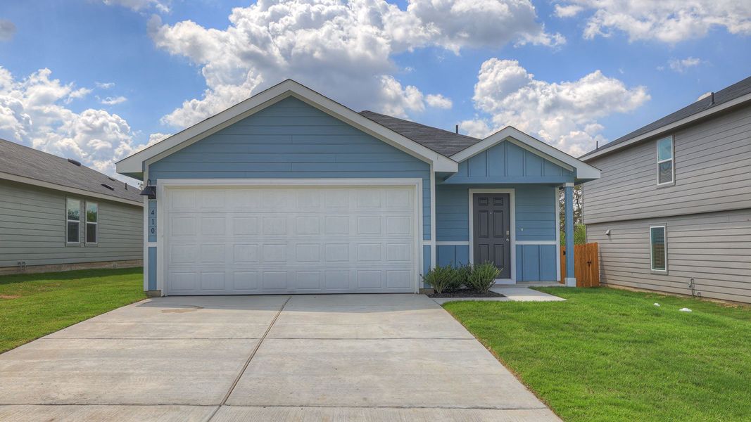 Representative exterior photo of a completed home built from the The Caprock by D.R. Horton in Ladera, Luling, TX (Image 1).