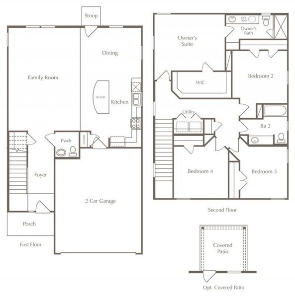 2D floor plan layout of this home in Porter Country, Buda, TX (Image 5).