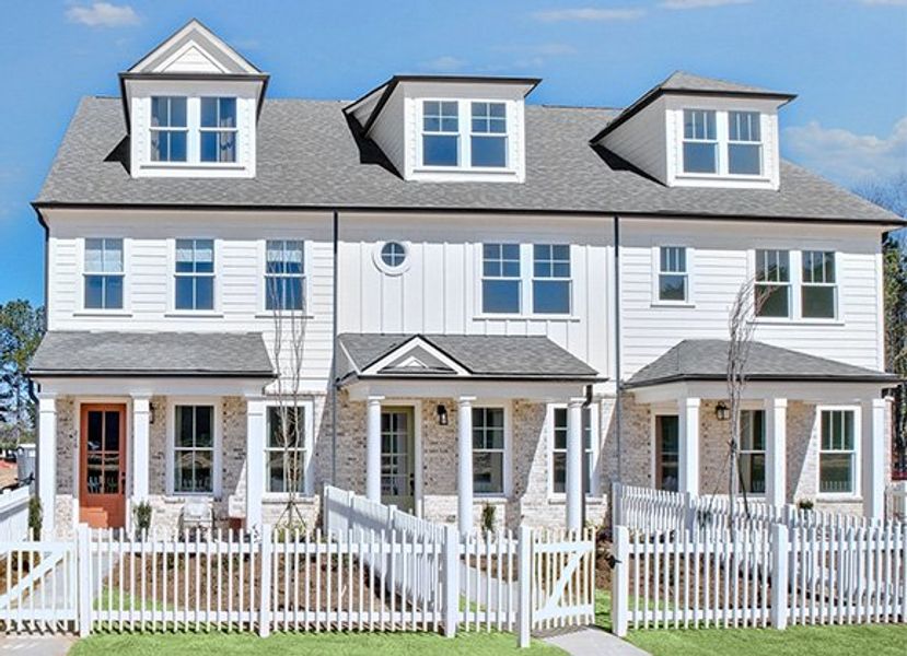 Representative exterior photo of a completed home built from the The Greenfield by JW Collection in The Village at River Green, Canton, GA (Image 1).
