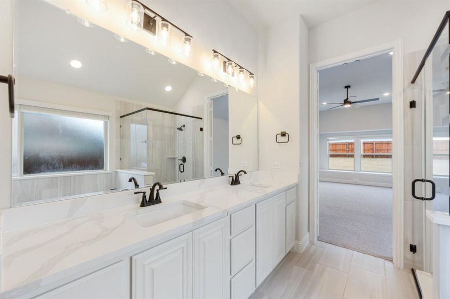 Furnished interior view inside a new home in Sunrise at Garden Valley, Waxahachie (Image 11).