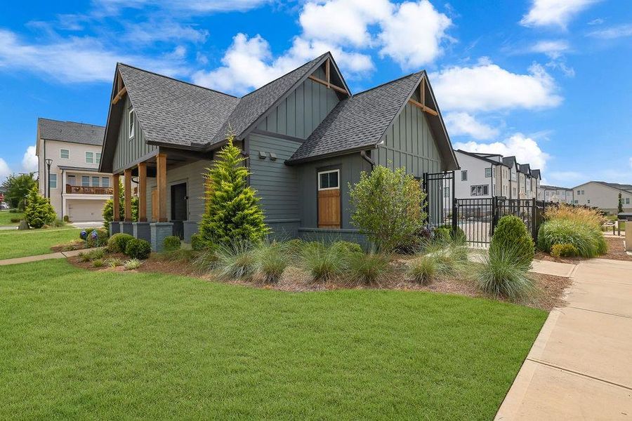 Front exterior of a new home in , Cumming, GA, highlighting curb appeal (Image 25).