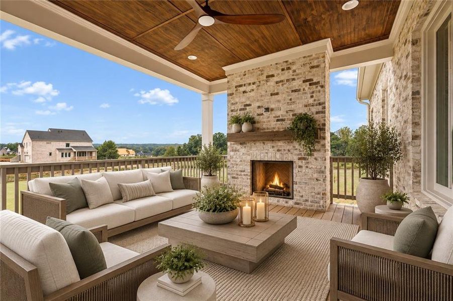 Exterior details and patio area of a home in , Bogart (Image 3).