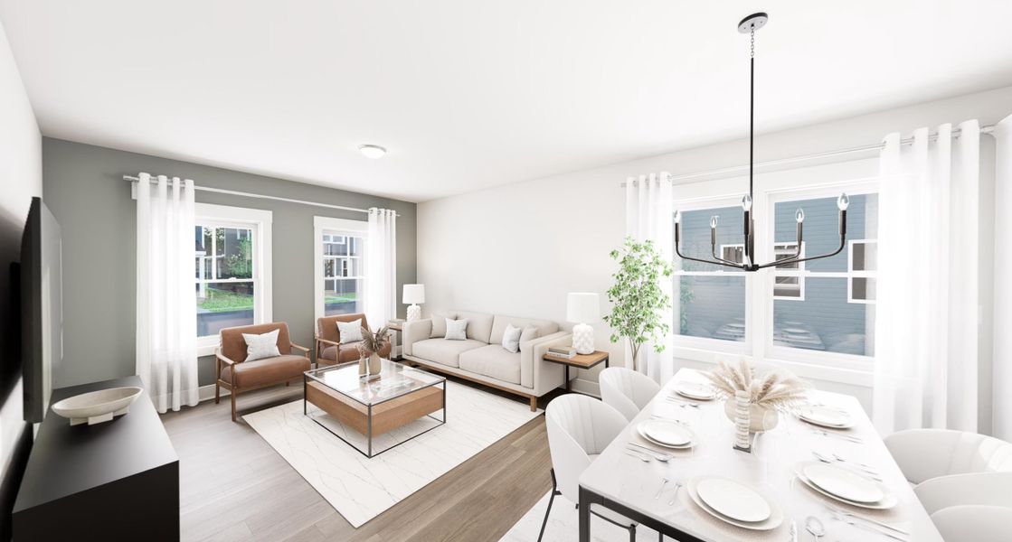 Furnished interior view inside a new home in Ponder, Wendell (Image 3).