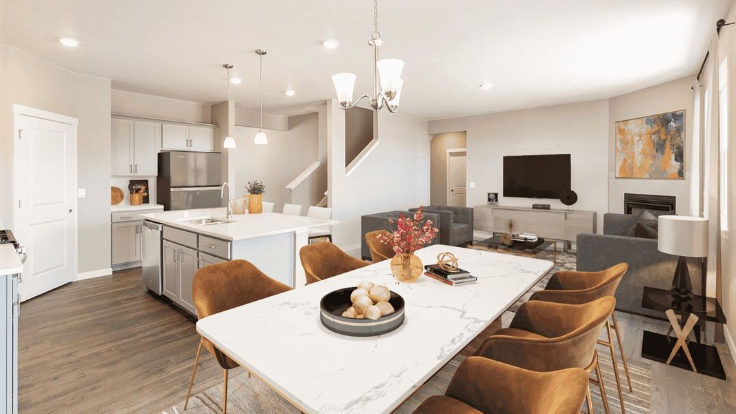 Furnished interior view inside a new home in Spring Valley Ranch, Elizabeth (Image 10).