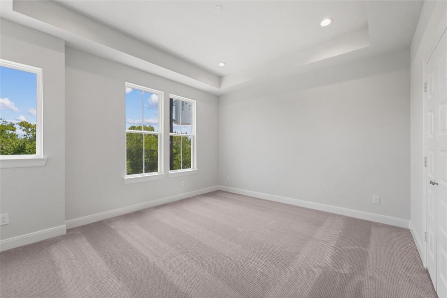 Spacious, unfurnished interior of a new home in The Corner At Buffalo Pointe, Houston (Image 24).