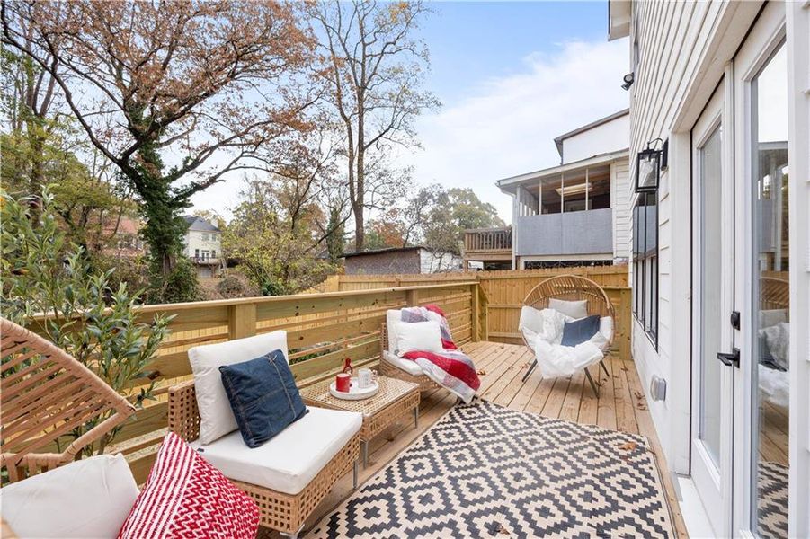 Exterior details and patio area of a home in , Atlanta (Image 4).