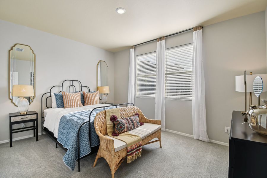 Secondary front bedroom. Finishes and options may vary by community