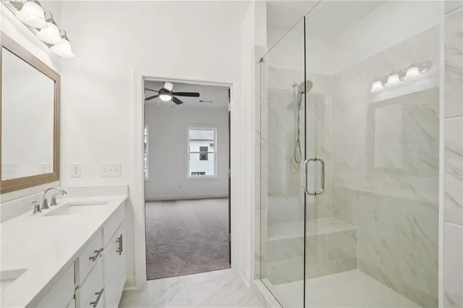 Furnished interior view inside a new home in Palisades Townhomes, Cumming (Image 11).