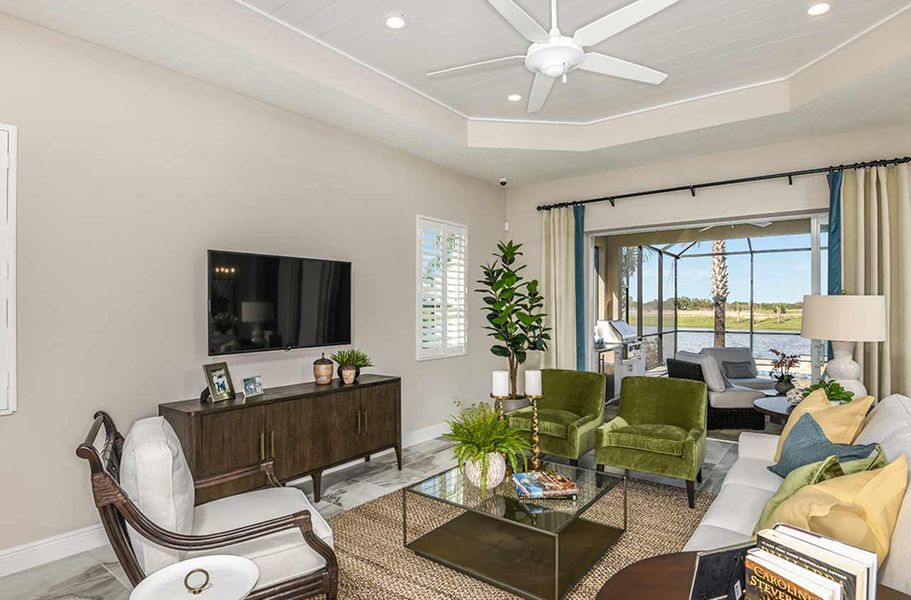 Representative furnished interior of a home built from the Bright Meadow 2 by Neal Communities in Grand Park, Sarasota (Image 11).