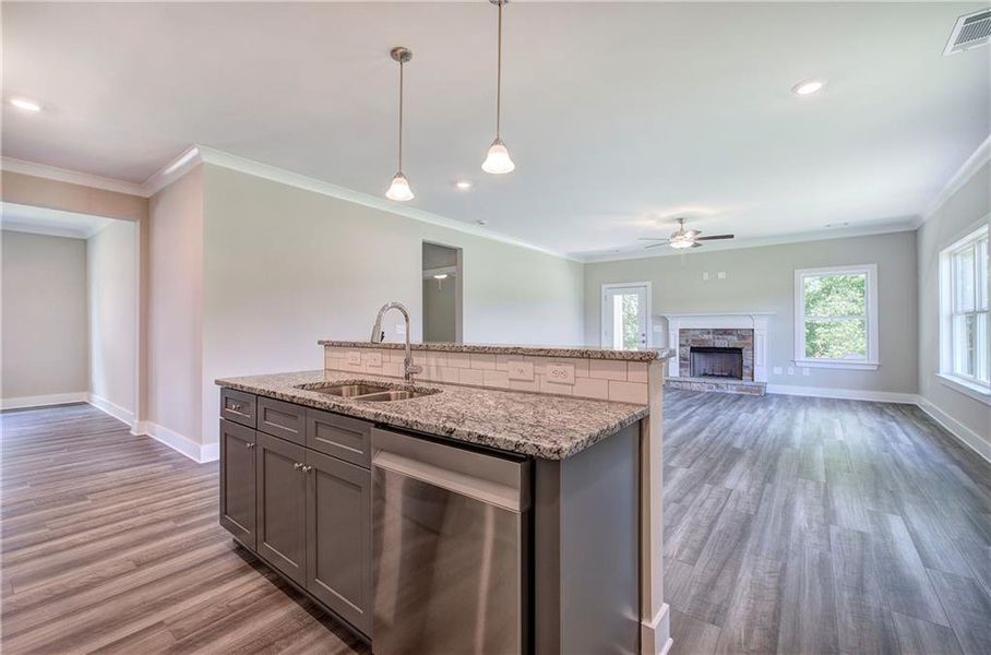 Furnished interior view inside a new home in , Cartersville (Image 6).