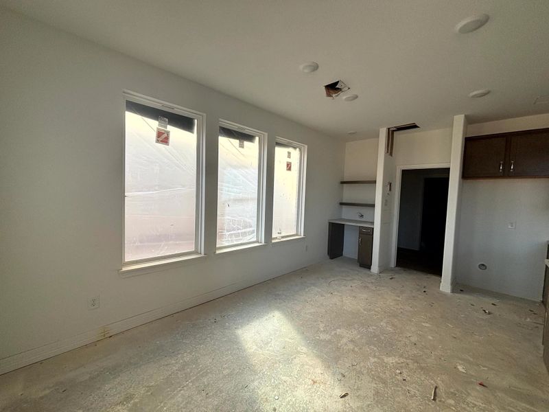 Construction progress - dining area Construction progress - dining area