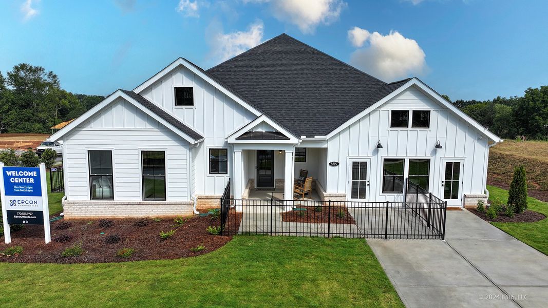 Representative exterior photo of a completed home built from the Provenance by Epcon Communities in The Courtyards of Franklin Goldmine, Cumming, GA (Image 30). Representative exterior photo of a completed home built from the Provenance by Epcon Communities in The Courtyards of Franklin Goldmine, Cumming, GA (Image 30).