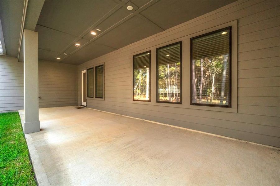 Large extended covered patio.