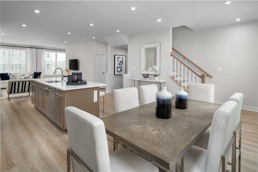 Representative furnished interior of a home built from the Sonata by Ryan Homes in Moore Farm Townhomes, Indian Trail (Image 12).