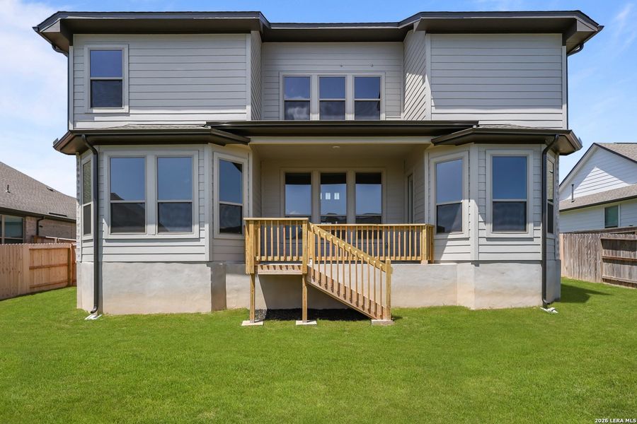 Exterior details and patio area of a home in Foxbrook, Cibolo (Image 3).