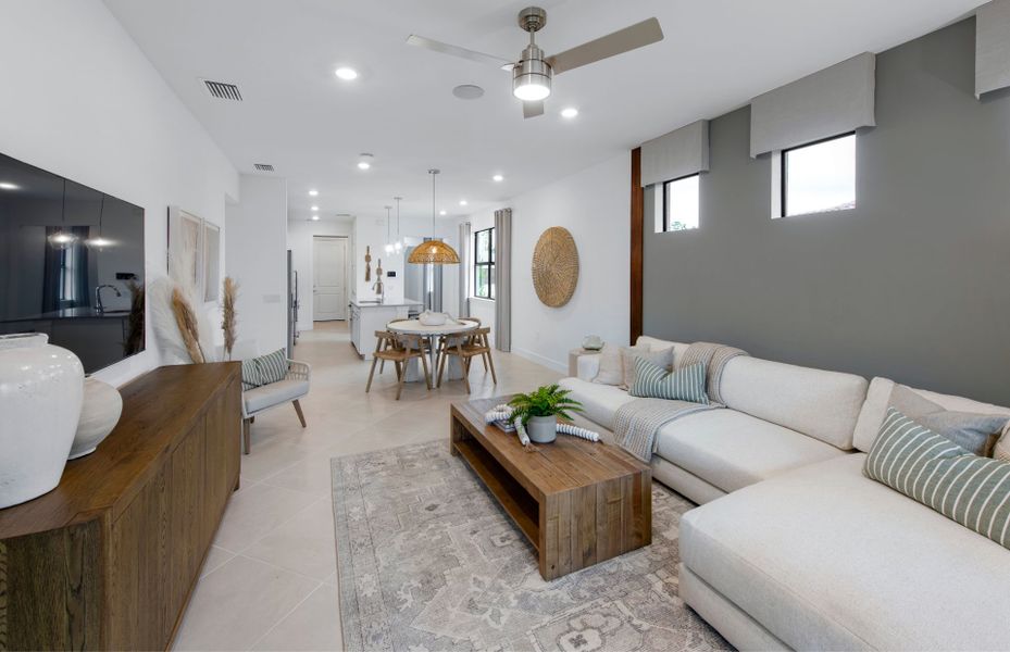 Open concept floor plan