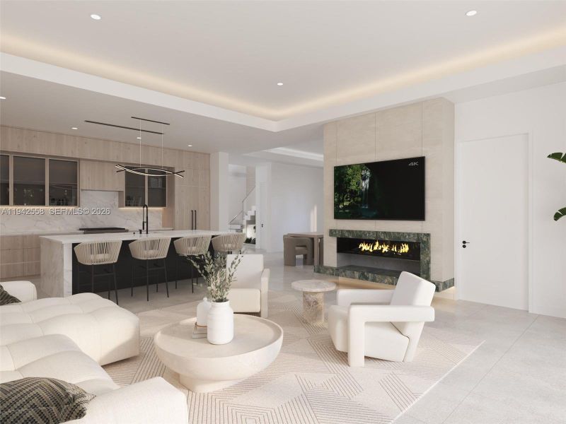 Furnished interior view inside a new home in , Fort Lauderdale (Image 6).