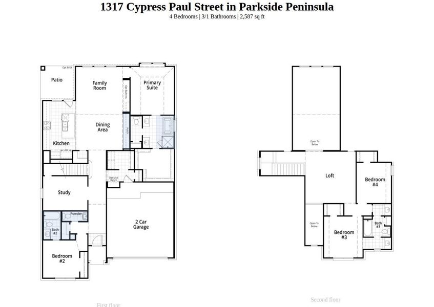 2D floor plan layout of this home in Parkside Peninsula, Georgetown, TX (Image 2). 2D floor plan layout of this home in Parkside Peninsula, Georgetown, TX (Image 2).