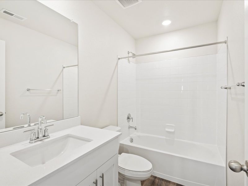 Furnished interior view inside a new home in Buffalo Highlands: The Flora Collection, Commerce City (Image 7).