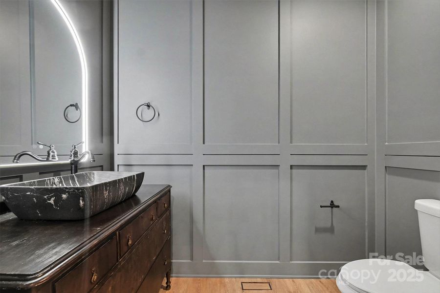 Downstairs powder room