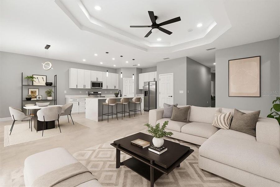 Furnished interior view inside a new home in , Haines City (Image 3).