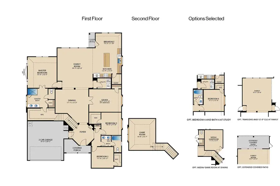 2D floor plan layout of this home in River Ranch, Van Alstyne, TX (Image 3).