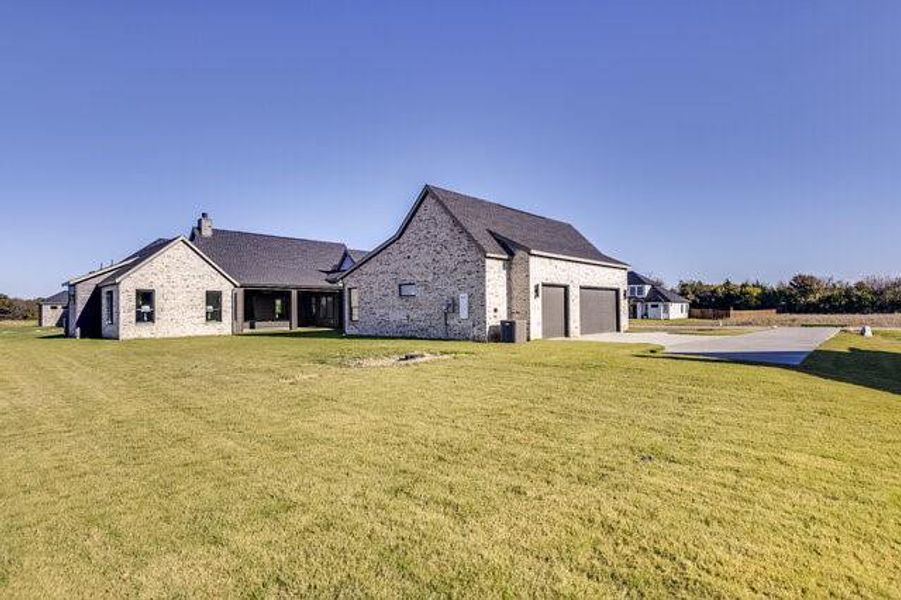 Exterior details and patio area of a home in , Midlothian (Image 3). Exterior details and patio area of a home in , Midlothian (Image 3).