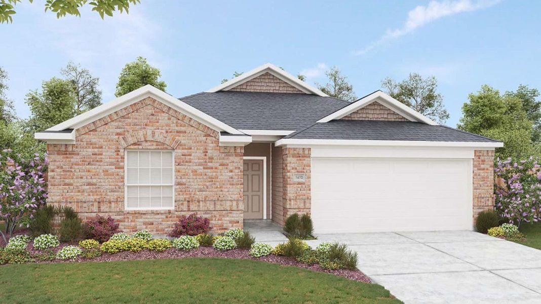 2D floor plan layout for the Blanton by DRB Homes in Westridge, San Antonio, TX (Image 11).