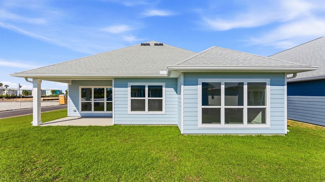 Exterior details and patio area of a home in WindMark Beach, Port Saint Joe (Image 4).