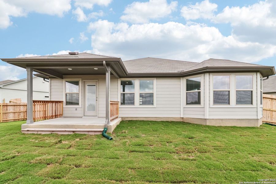 Front exterior of a new home in Legendary Trails - Classic Series, Cibolo, TX, highlighting curb appeal (Image 20).
