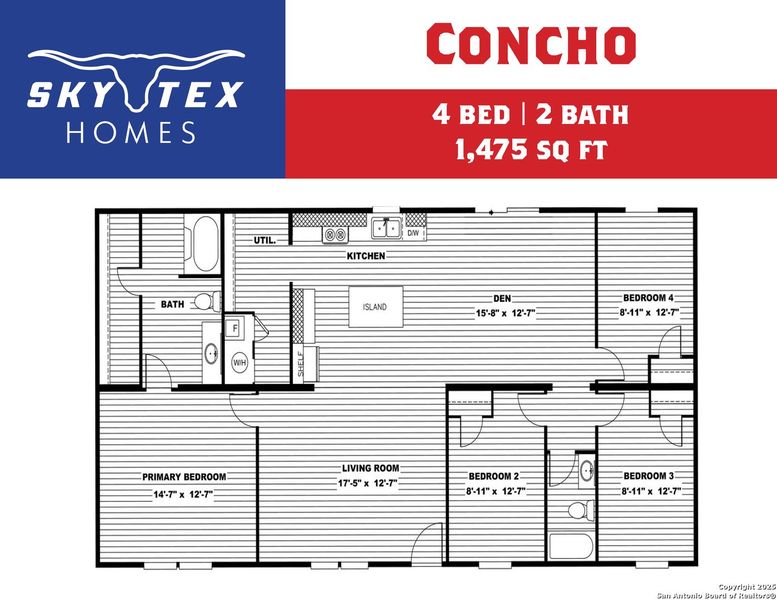 2D floor plan layout of this home in , Pleasanton, TX (Image 3).