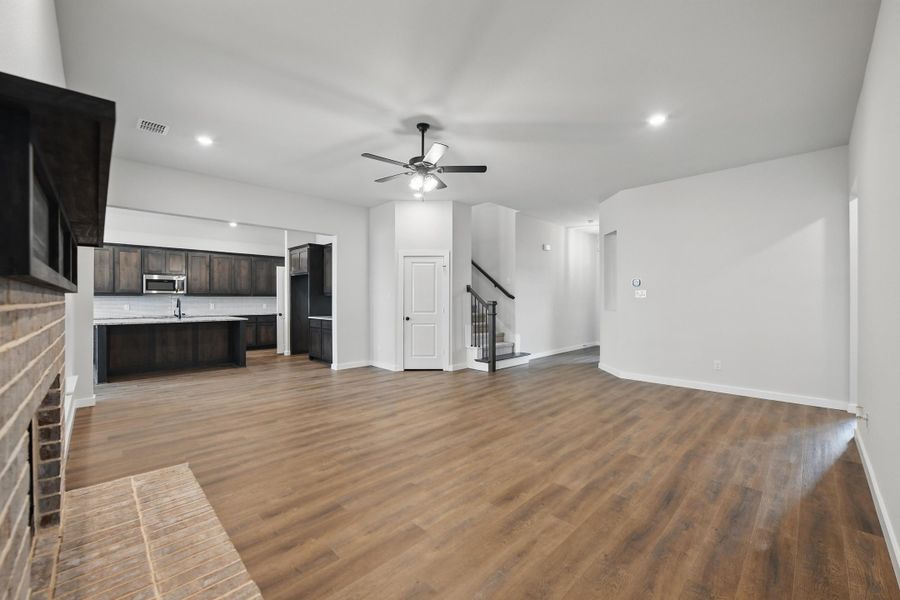 Representative unfurnished interior of a home built from the McKinley II by Cheldan Homes in Terra Vista Estates, Springtown (Image 28).