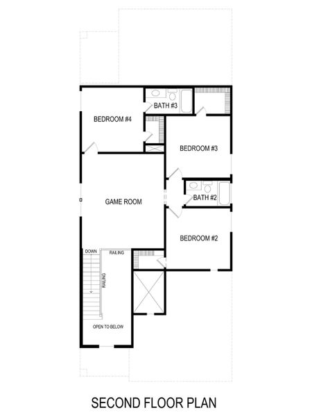 2D floor plan layout for the Wise F by First Texas Homes in The Villages of Hurricane Creek, Anna, TX (Image 4).