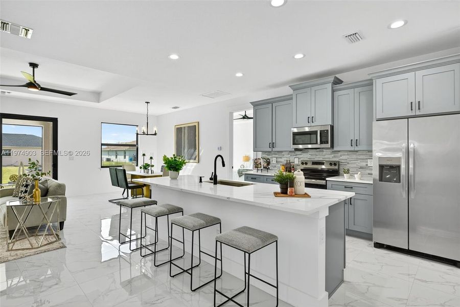 Furnished interior view inside a new home in , Lehigh Acres (Image 14).