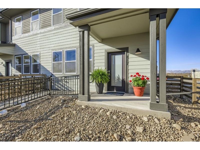 Exterior details and patio area of a home in Waterfield, Fort Collins (Image 22). Exterior details and patio area of a home in Waterfield, Fort Collins (Image 22).