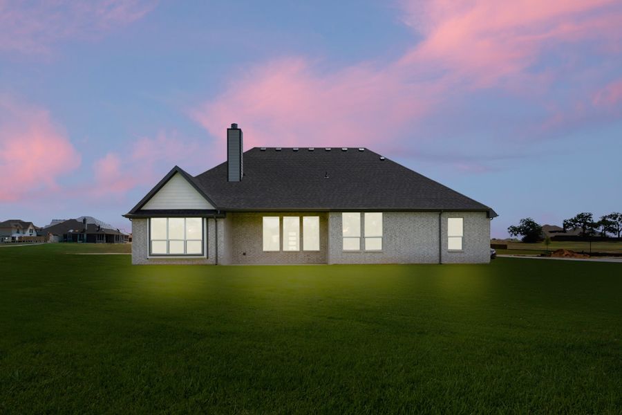 Exterior details and patio area of a home in Mockingbird Hills - Premiere Series, Joshua (Image 22).