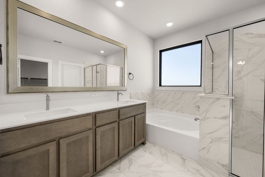 Front exterior of a new home in Carrera Ranch, Waxahachie, TX, highlighting curb appeal (Image 18).