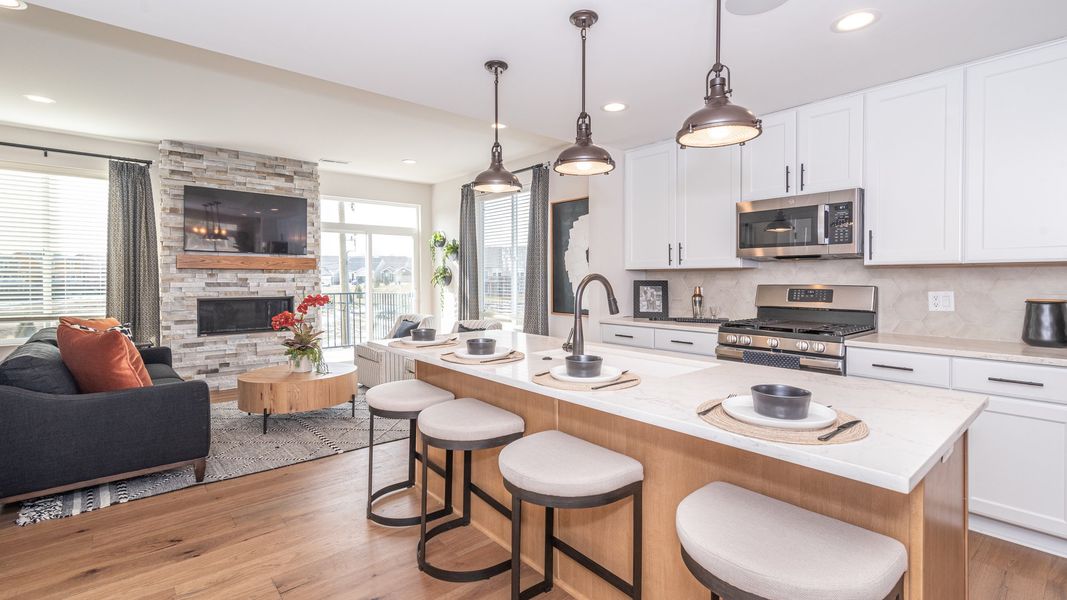 Representative furnished interior of a home built from the The Keswick Townhome (Interior Walk-Out) by Norfolk Homes in Bristol Ridge Townhomes, Ann Arbor (Image 13).