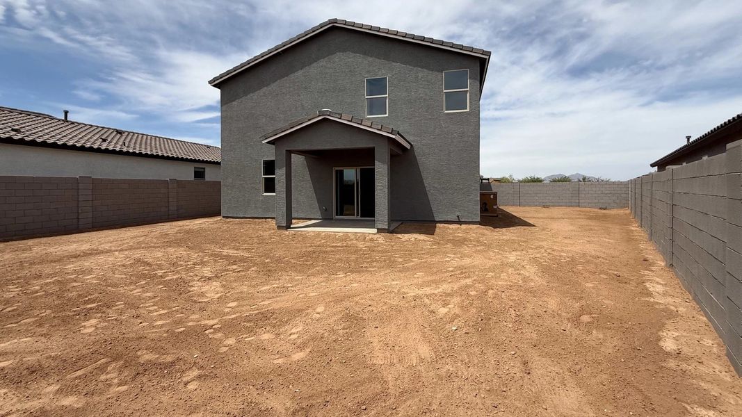 Back exterior elevation