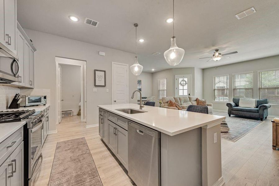 Furnished interior view inside a new home in , Flower Mound (Image 12).