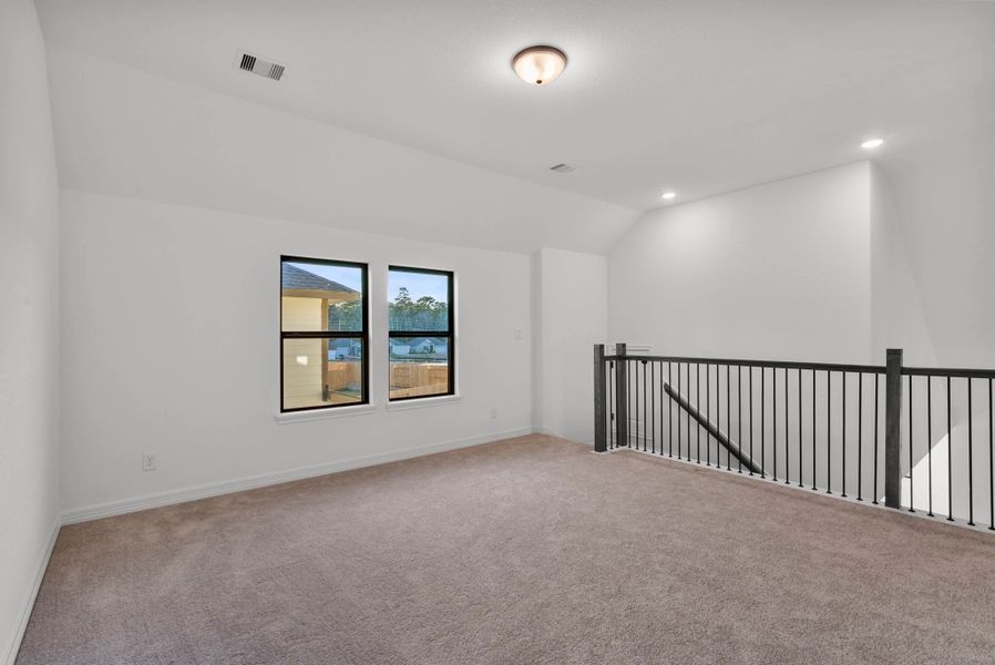 Upstairs loft. Sample product photo. Actual exterior and interior selections may vary by homesite. Photo may be virtually staged. Upstairs loft. Sample product photo. Actual exterior and interior selections may vary by homesite. Photo may be virtually staged.