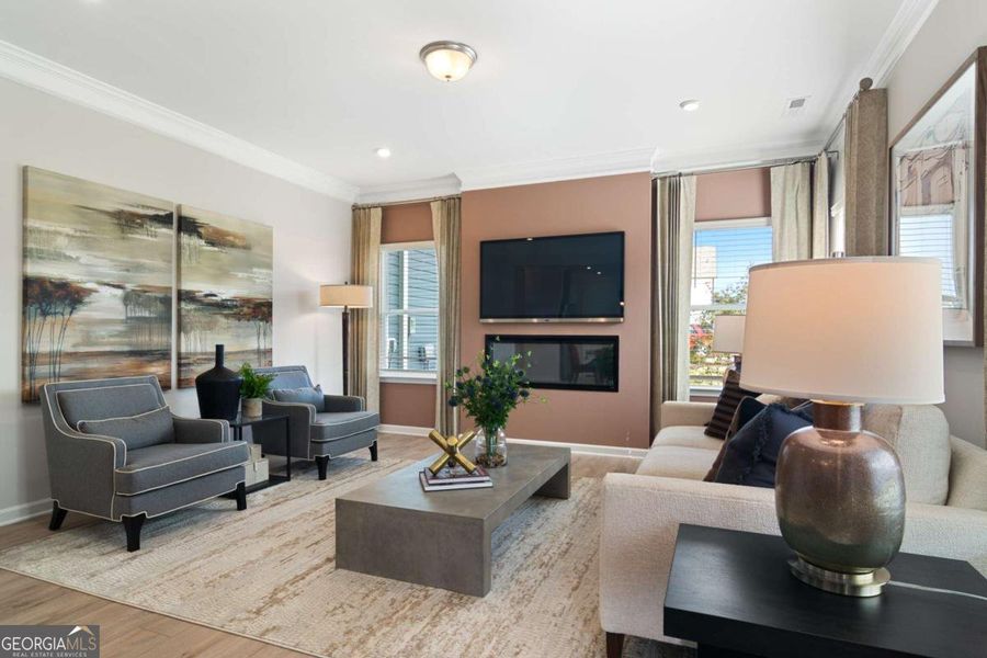 Furnished interior view inside a new home in Bryson Farms, Byron (Image 8). Furnished interior view inside a new home in Bryson Farms, Byron (Image 8).