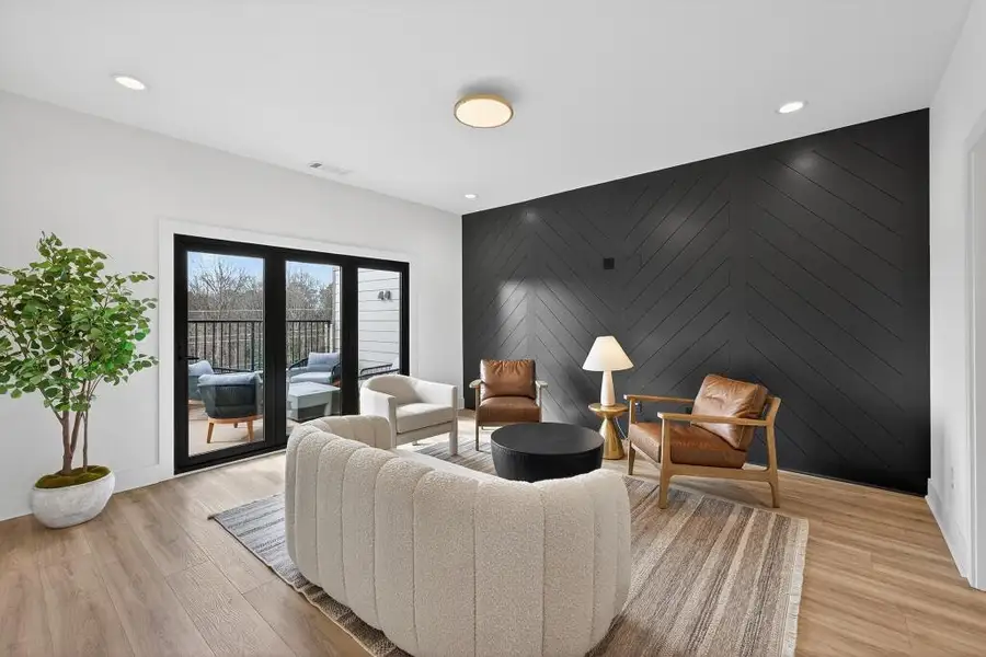 Furnished interior view inside a new home in Skyview On Broad, Sugar Hill (Image 33). Furnished interior view inside a new home in Skyview On Broad, Sugar Hill (Image 33).
