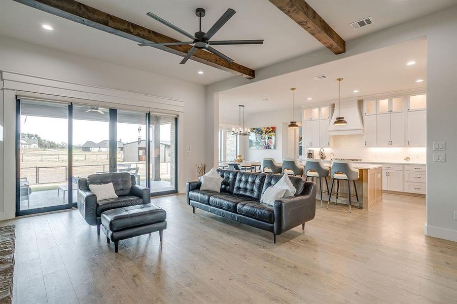 Furnished interior view inside a new home in Santana Ridge - Brock ISD, Weatherford (Image 6).